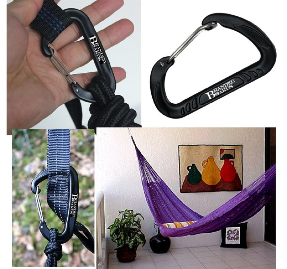 Heavy Duty 3.2" Aluminum Carabiner Wire Gate Spring Snap Clip Link Hooks