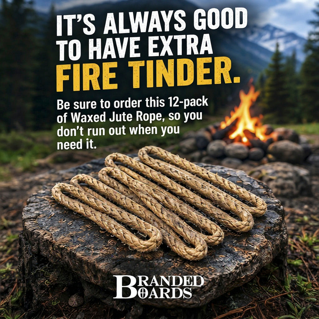 Waxed Jute Fire Starter Tinder | 12-Pack