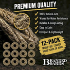 Waxed Jute Fire Starter Tinder | 12-Pack