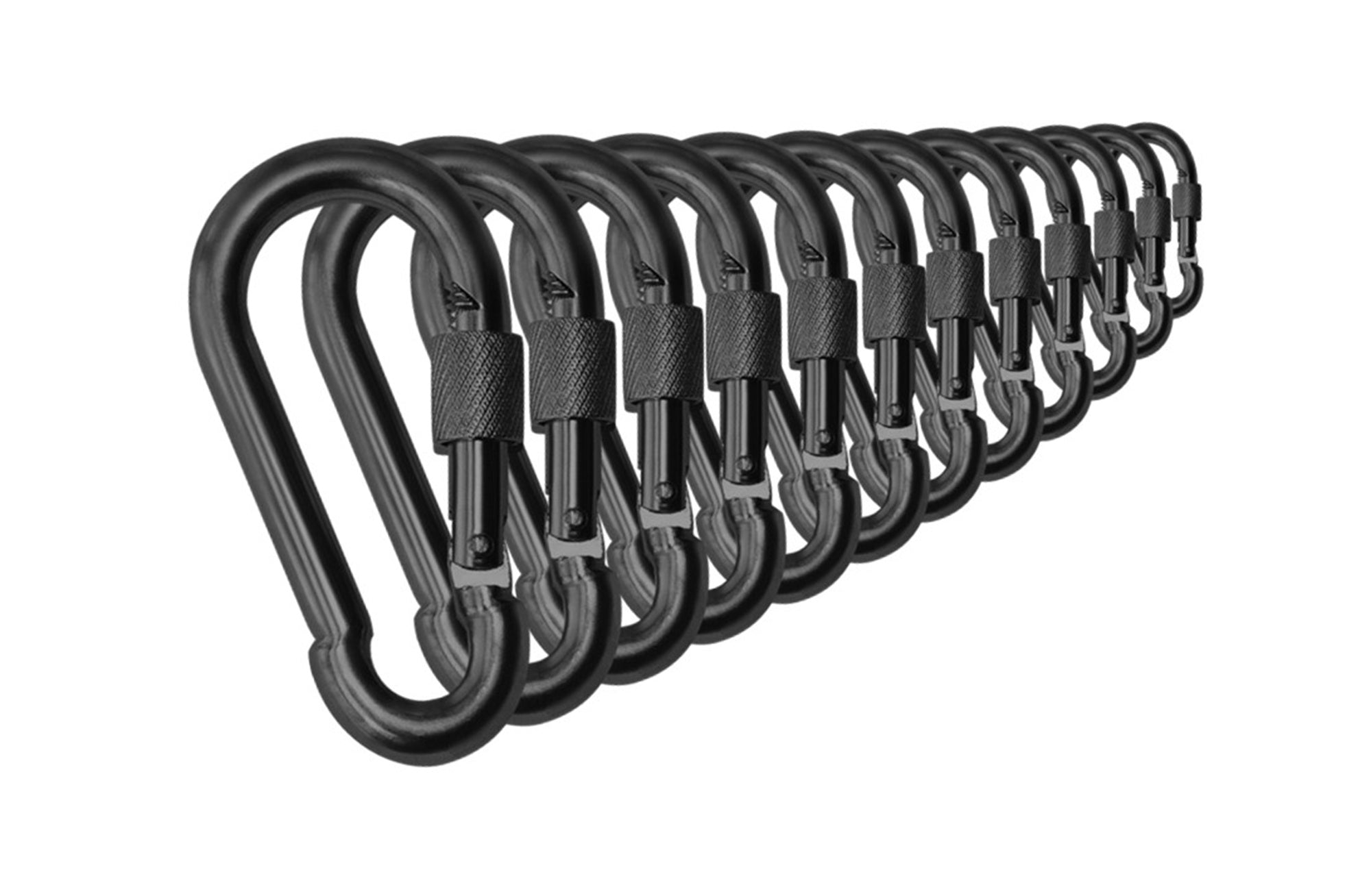 Carabiner Snap Hooks | Black Steel Zinc Galvanized Locking