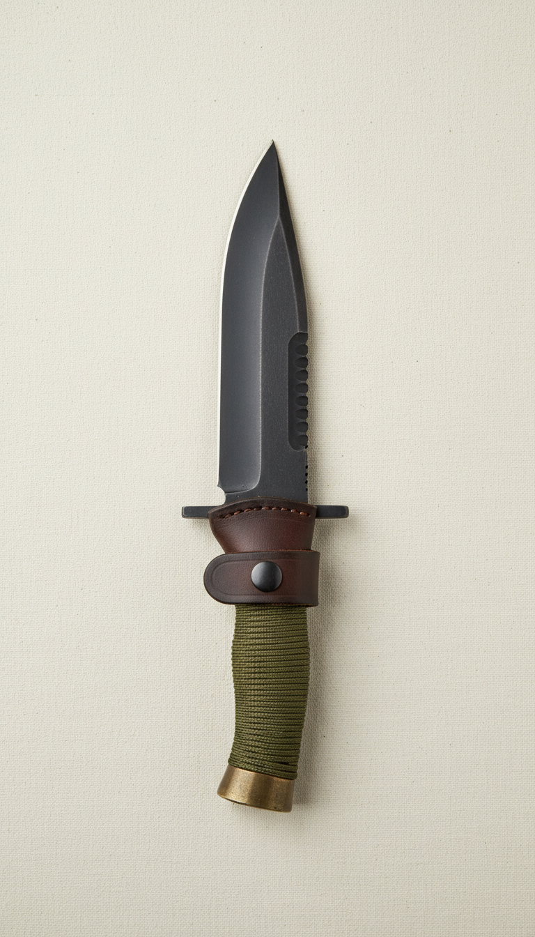 Fixed-Blade Survival Knife with Full-Tang Steel