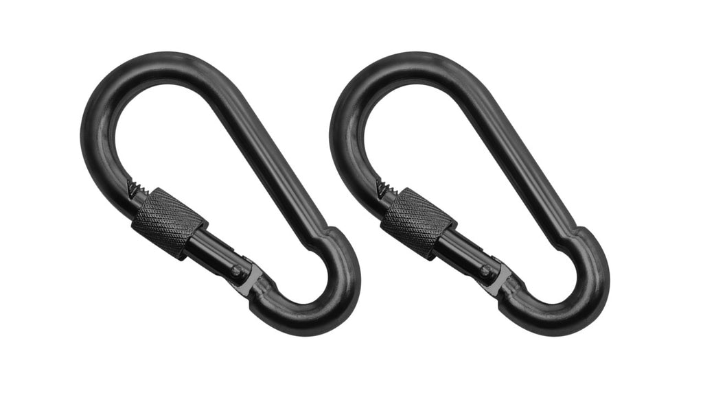 Carabiner Snap Hooks | Black Steel Zinc Galvanized Locking
