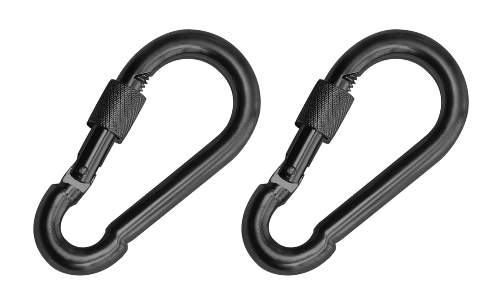 Carabiner Snap Hooks | Black Steel Zinc Galvanized Locking