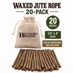Waxed Jute Fire Starter Tinder with Burlap Bag | 20-Pack