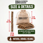 Waxed Jute Fire Starter Tinder with Burlap Bag | 20-Pack