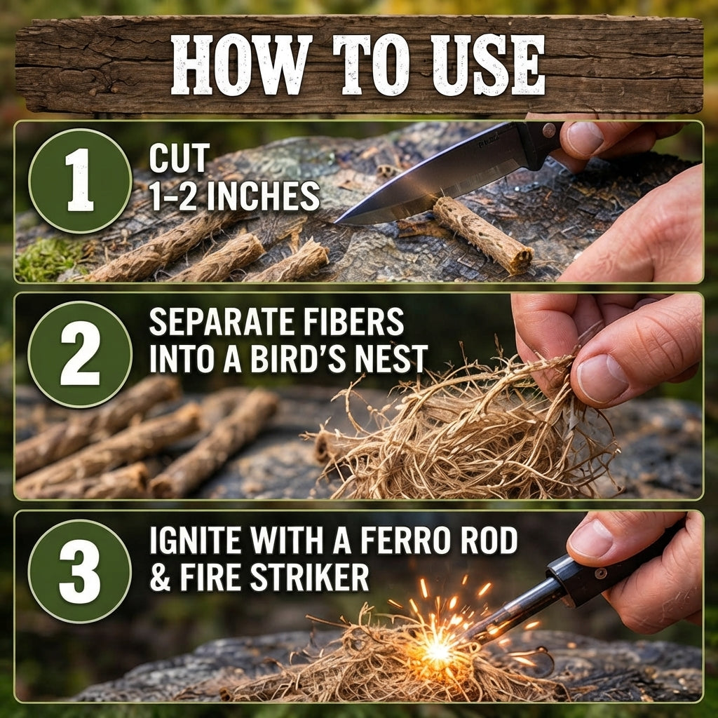 Fire Tinder | Waxed Fat Jumbo Jute Rope