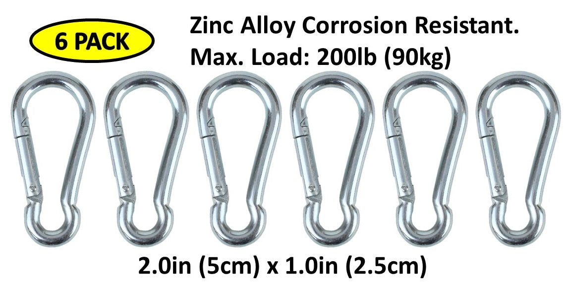 Carabiner Snap Hooks | Steel Zinc Galvanized