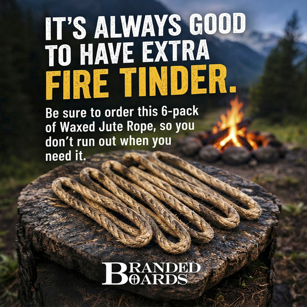 Waxed Jute Fire Starter Tinder | 6-Pack