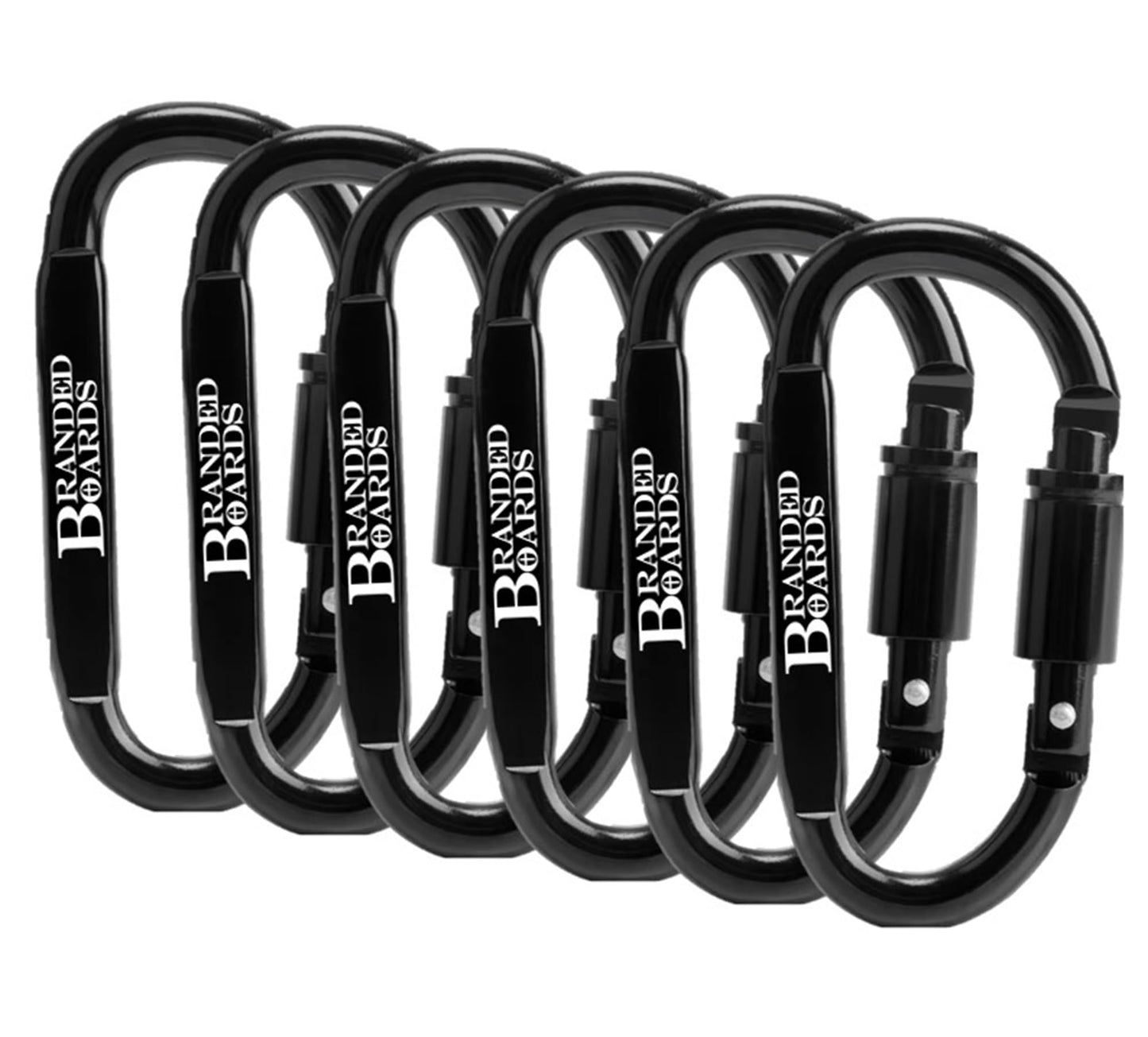 3 inch Aluminum Locking Carabiner | D-Ring Heavy Duty Buckle | Small Clip, Key Ring, Backpack Clip, Spring Link Hooks | Black or Grey