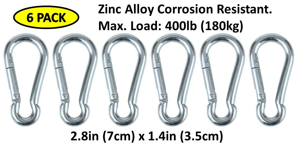 Carabiner Snap Hooks | Steel Zinc Galvanized