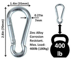 Carabiner Snap Hooks | Steel Zinc Galvanized