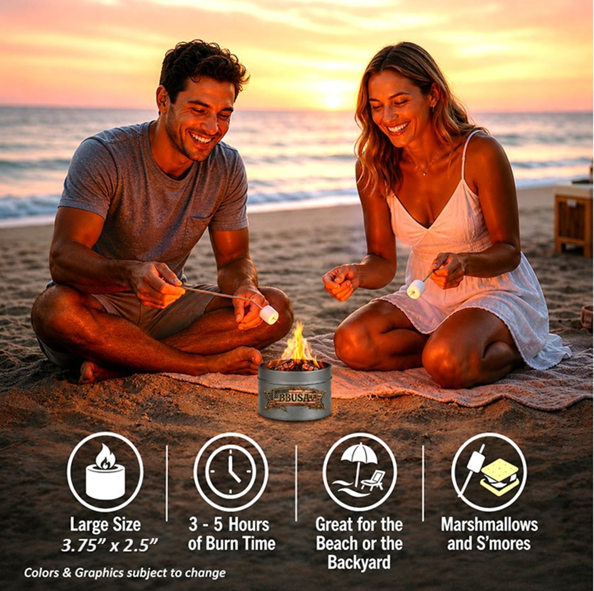 Campfire in a Can - Made in USA - Portable Mini Fire Pit