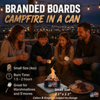 Campfire in a Can - Made in USA - Portable Mini Fire Pit for Marshmallows & S’Mores - Hiking, Backpacking, Hunting, Fishing & Camping - Tactical Military, Emergencies & Survival