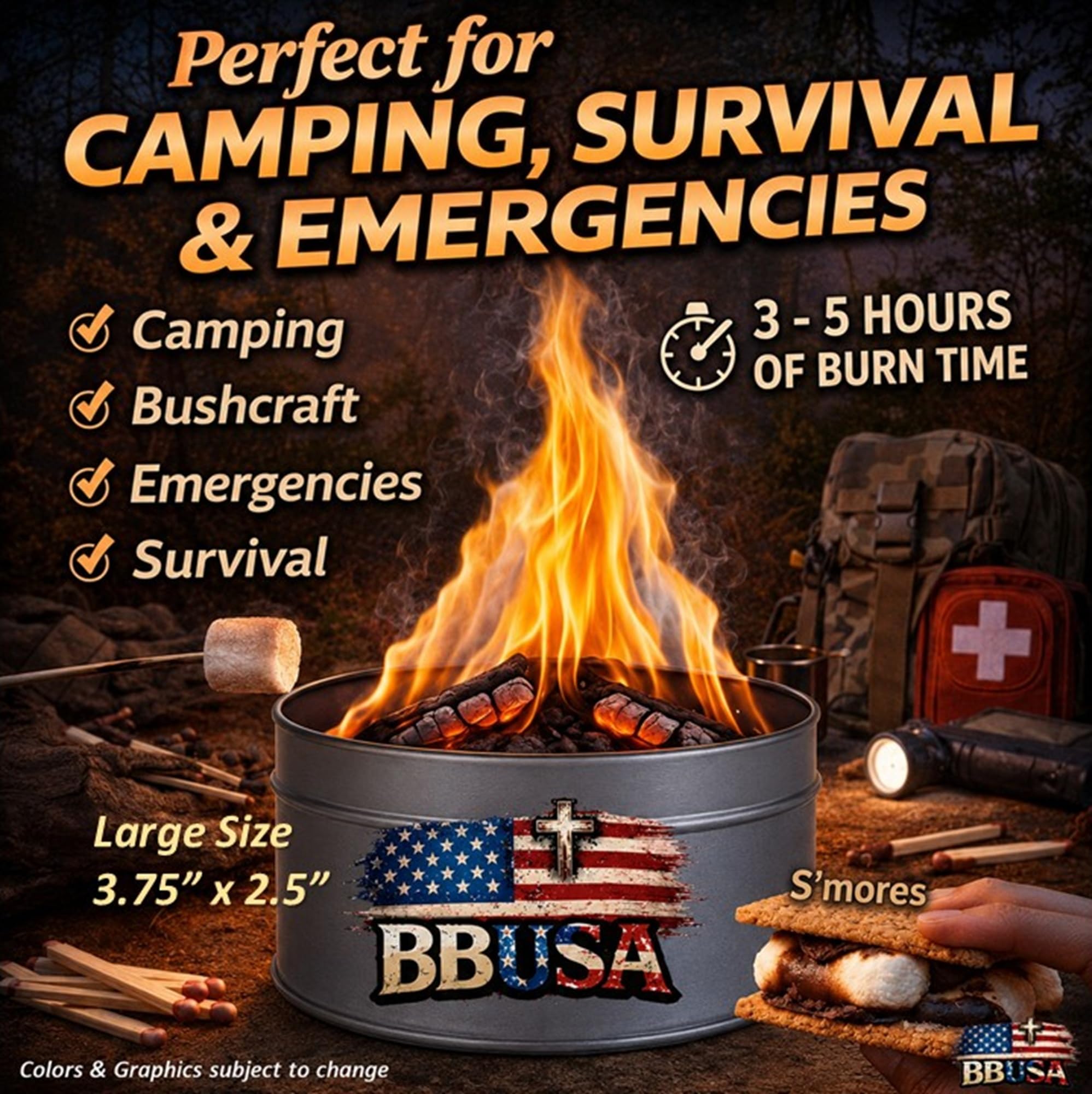 Campfire in a Can - Made in USA - Portable Mini Fire Pit