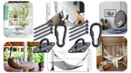 Hammock Hanging Kits | Diamond Pad-Eye Plates | Black Zinc Steel