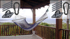 Hammock Hanging Kits | Diamond Pad-Eye Plates | Black Zinc Steel