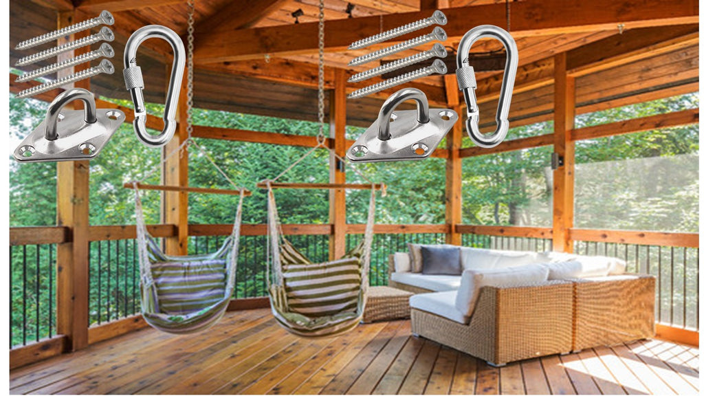 Hammock Hanging Kits | Diamond Pad-Eye Plates | 304 Stainless Steel