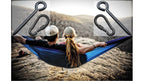 Hammock Hanging Kits | Eye-Screw & Carabiner | Black Zinc Steel