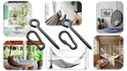 Hammock Hanging Kits | Eye-Screw & Carabiner | Black Zinc Steel