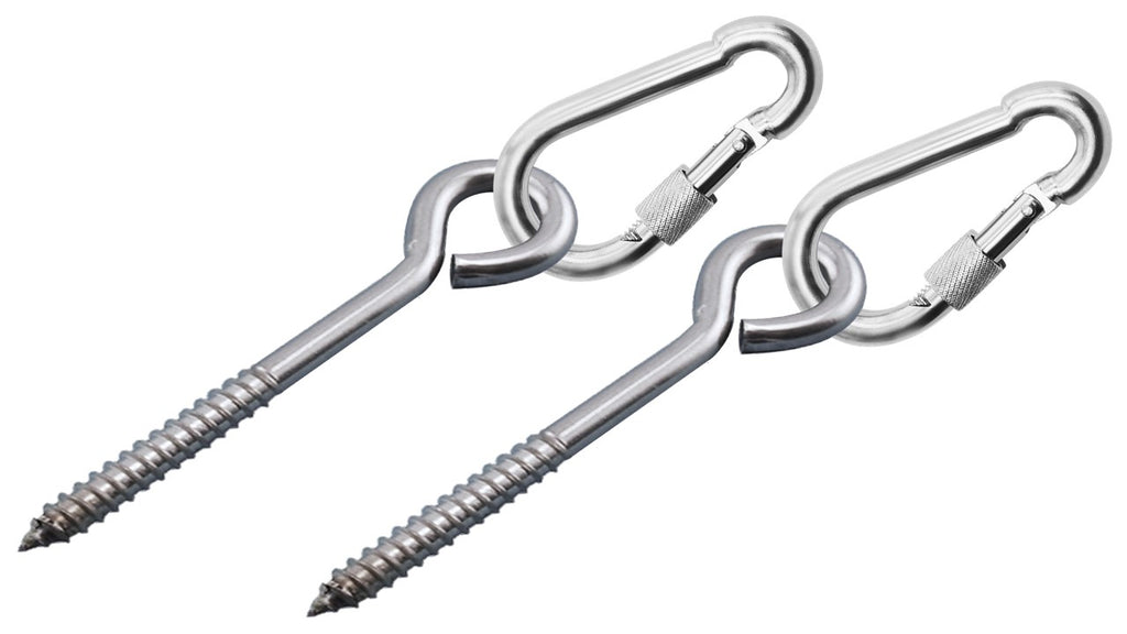 Hammock Hanging Kits | Eye-Screw & Carabiner | 304 Stainless Steel