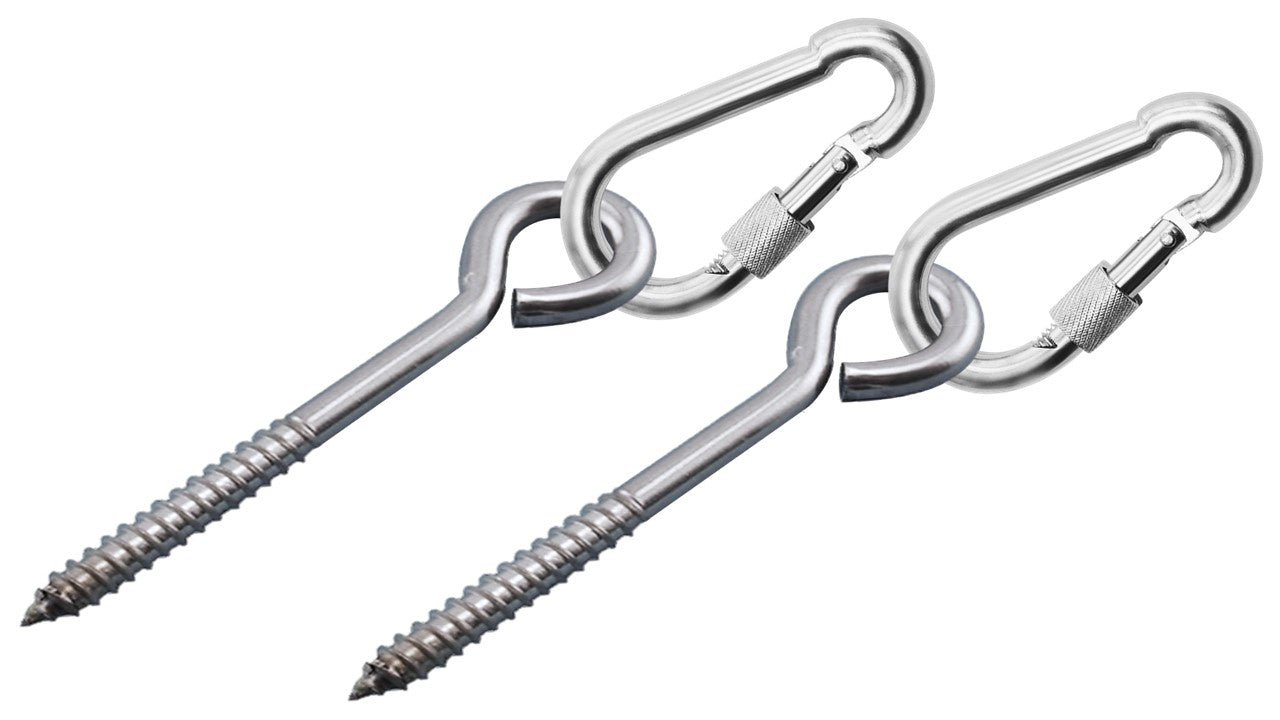 Hammock Hanging Kits | Eye-Screw & Carabiner | 304 Stainless Steel
