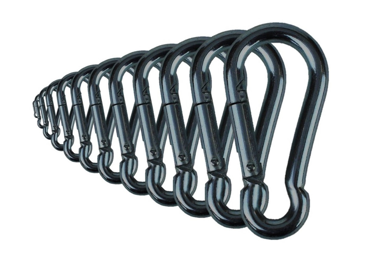 Carabiner Snap Hooks | Black Steel Zinc Galvanized