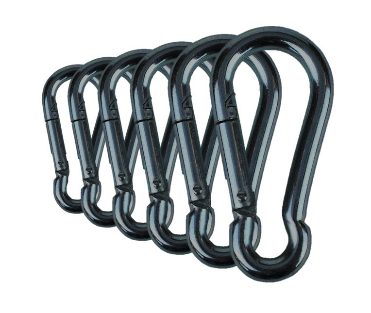 Carabiner Snap Hooks | Black Steel Zinc Galvanized