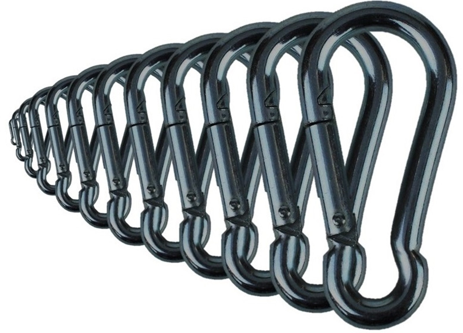 Carabiner Snap Hooks | Black Steel Zinc Galvanized