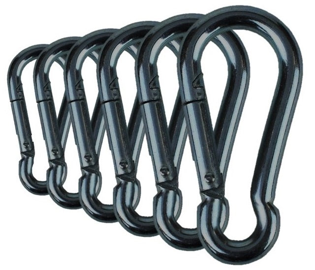 Carabiner Snap Hooks | Black Steel Zinc Galvanized