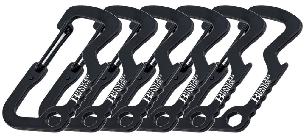Stainless Bottle Opener Utility Carabiners | 6-Pack