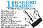 Coiled Board Leash Lanyard with Carabiner | Basic Pack