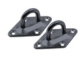 Diamond Pad Eye Plates | Black Zinc Galvanized Steel