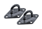 Diamond Pad Eye Plates | Black Zinc Galvanized Steel