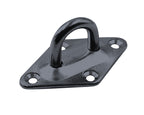 Diamond Pad Eye Plates | Black Zinc Galvanized Steel