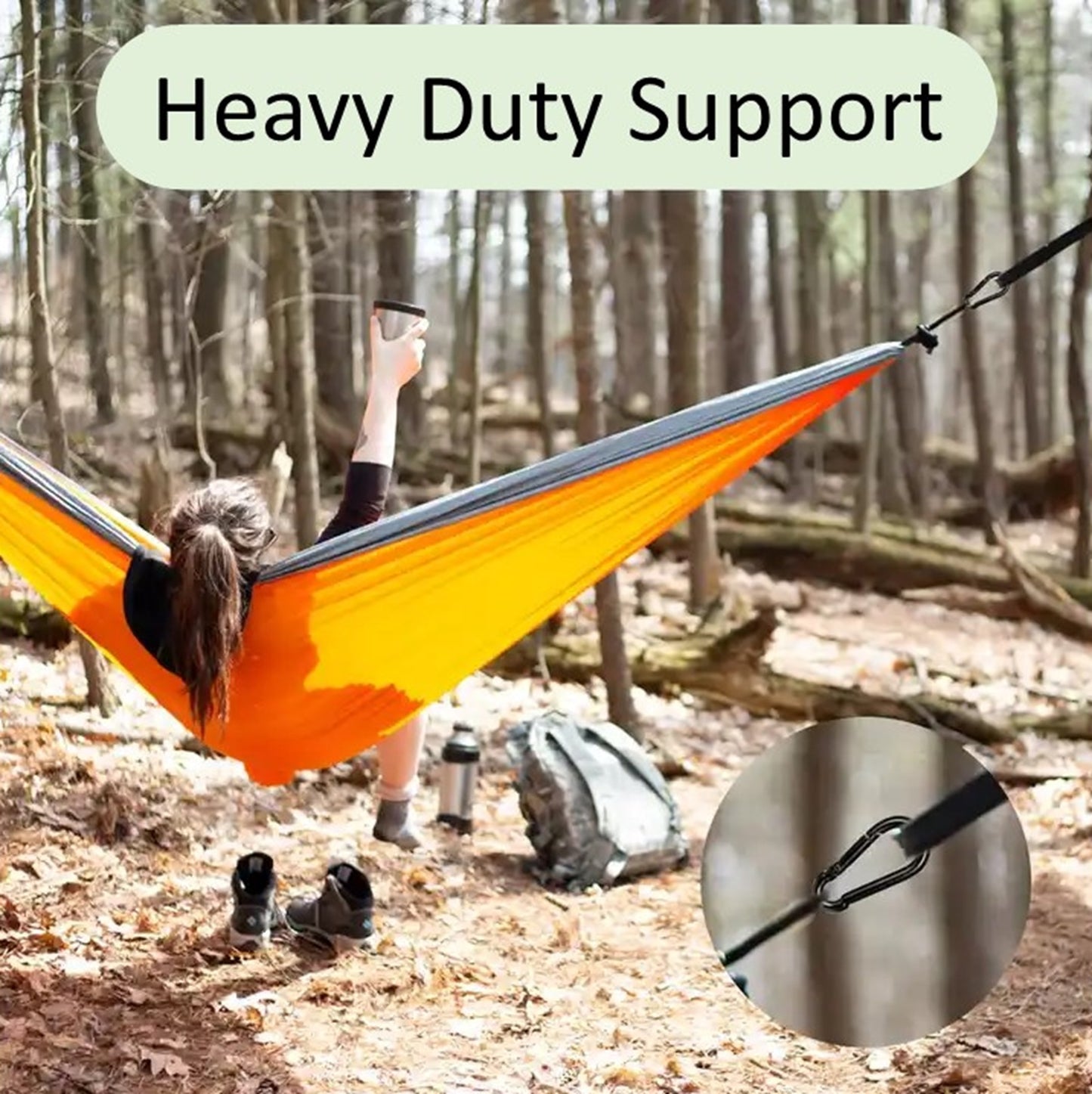 Heavy Duty 2" & 2.8" Bushcraft Zinc-Galvanized Steel Carabiner Spring Snap Clip Link Hooks