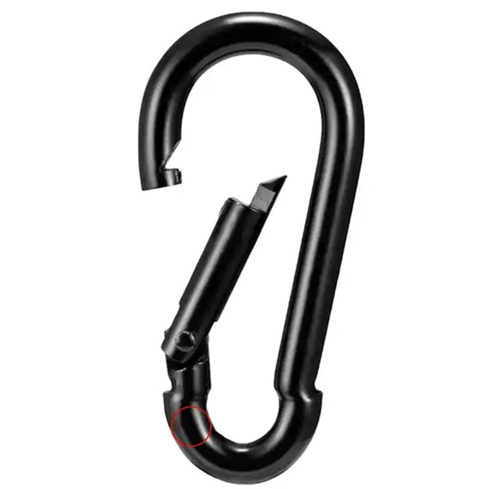 Heavy Duty 2" & 2.8" Bushcraft Zinc-Galvanized Steel Carabiner Spring Snap Clip Link Hooks