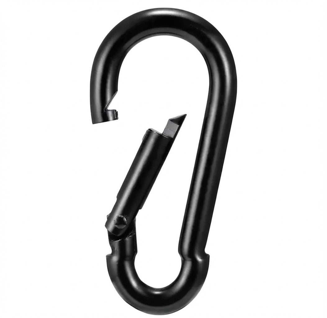 Carabiner Snap Hooks | Black Steel Zinc Galvanized