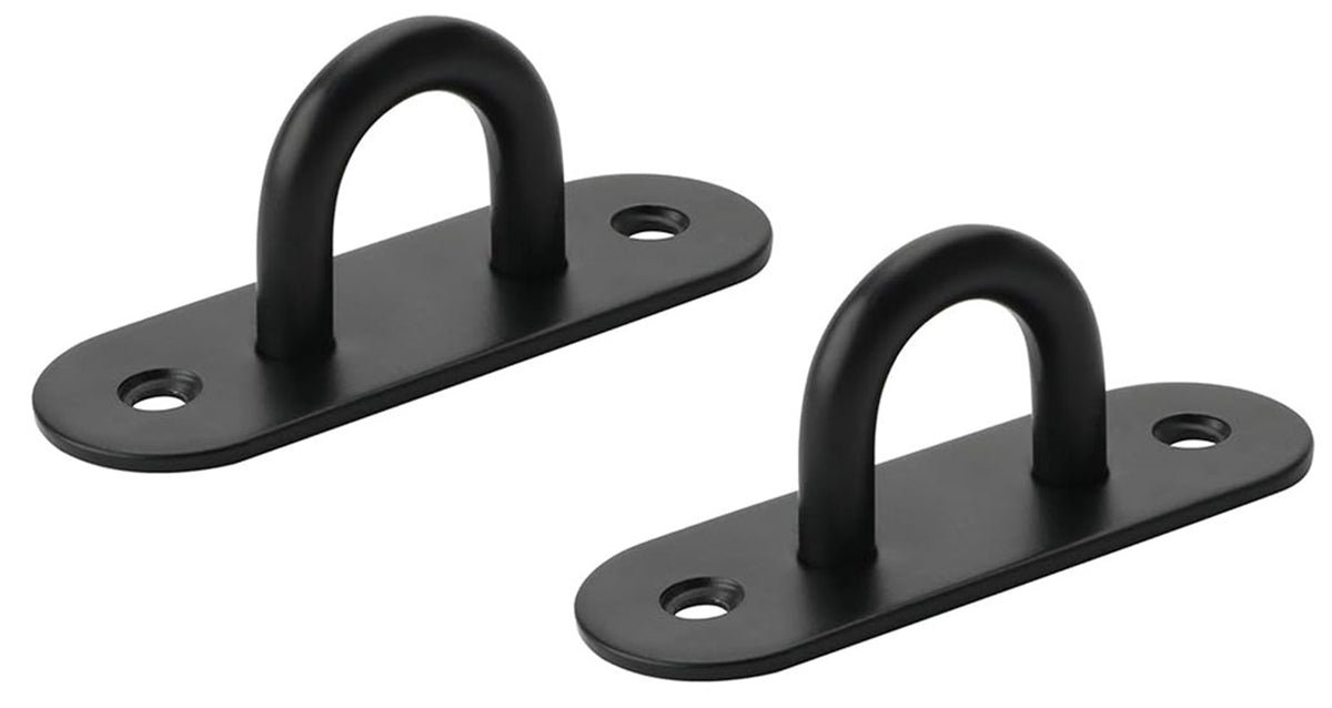 Oval Pad Eye Plates | Black Zinc Galvanized Steel