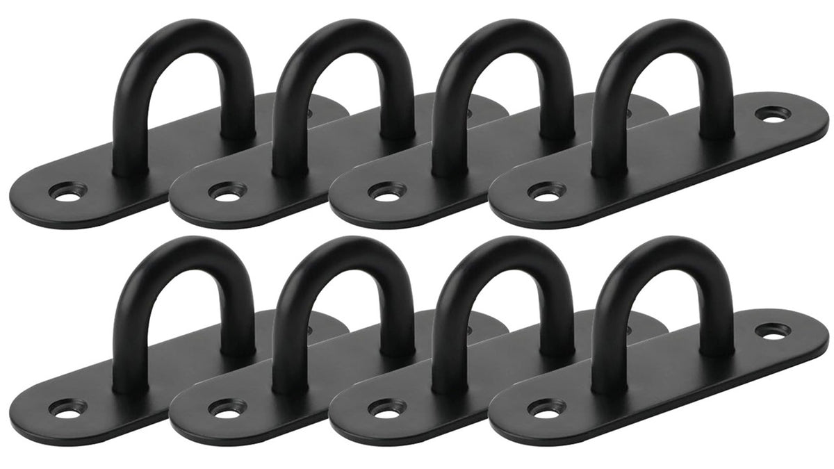 Oval Pad Eye Plates | Black Zinc Galvanized Steel