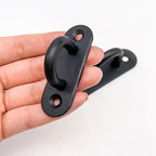 Heavy-Duty M6 Oval Pad Eye Plates – Black Zinc Steel