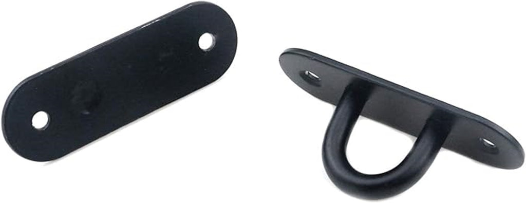 Heavy-Duty M6 Oval Pad Eye Plates – Black Zinc Steel