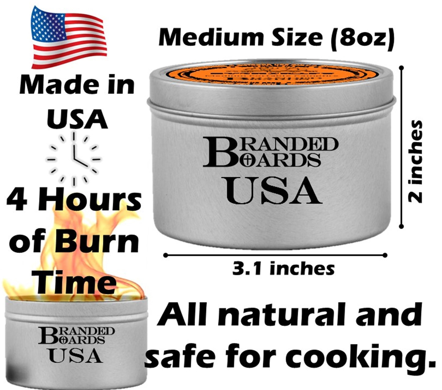 Made in USA | Branded Boards Portable Bonfire Campfire & Trivet Stand