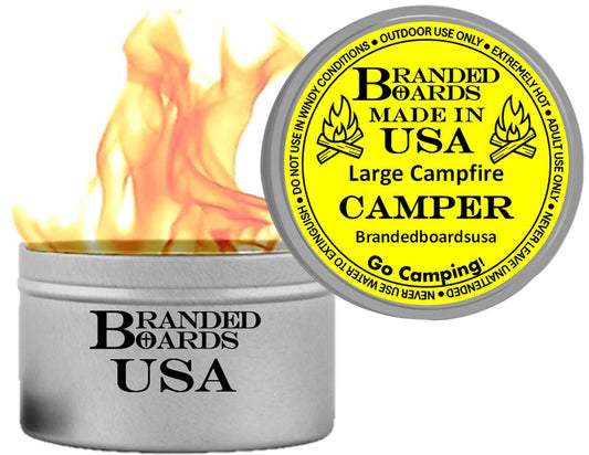Made in USA | Branded Boards Portable Bonfire Campfire | "The Camper" - LARGE