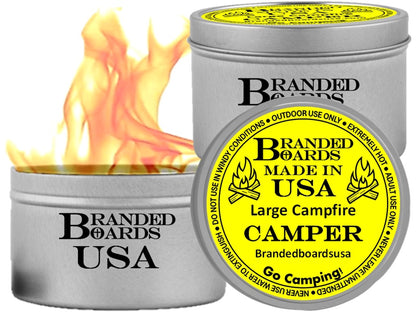 Made in USA | Branded Boards Portable Bonfire Campfire | "The Camper" - LARGE