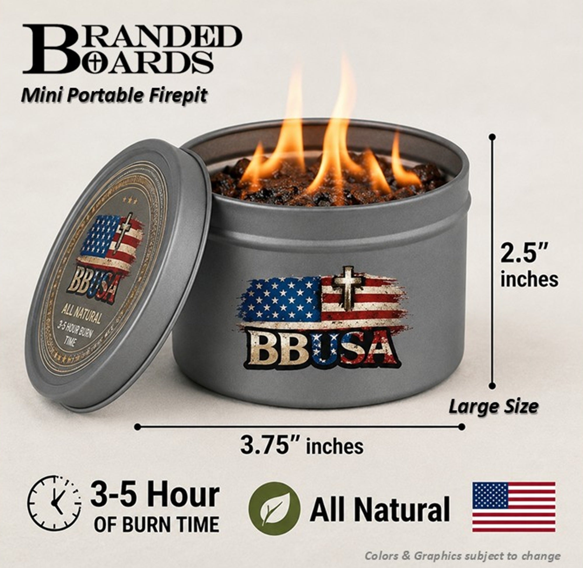 Portable Mini Fire Pit - Large