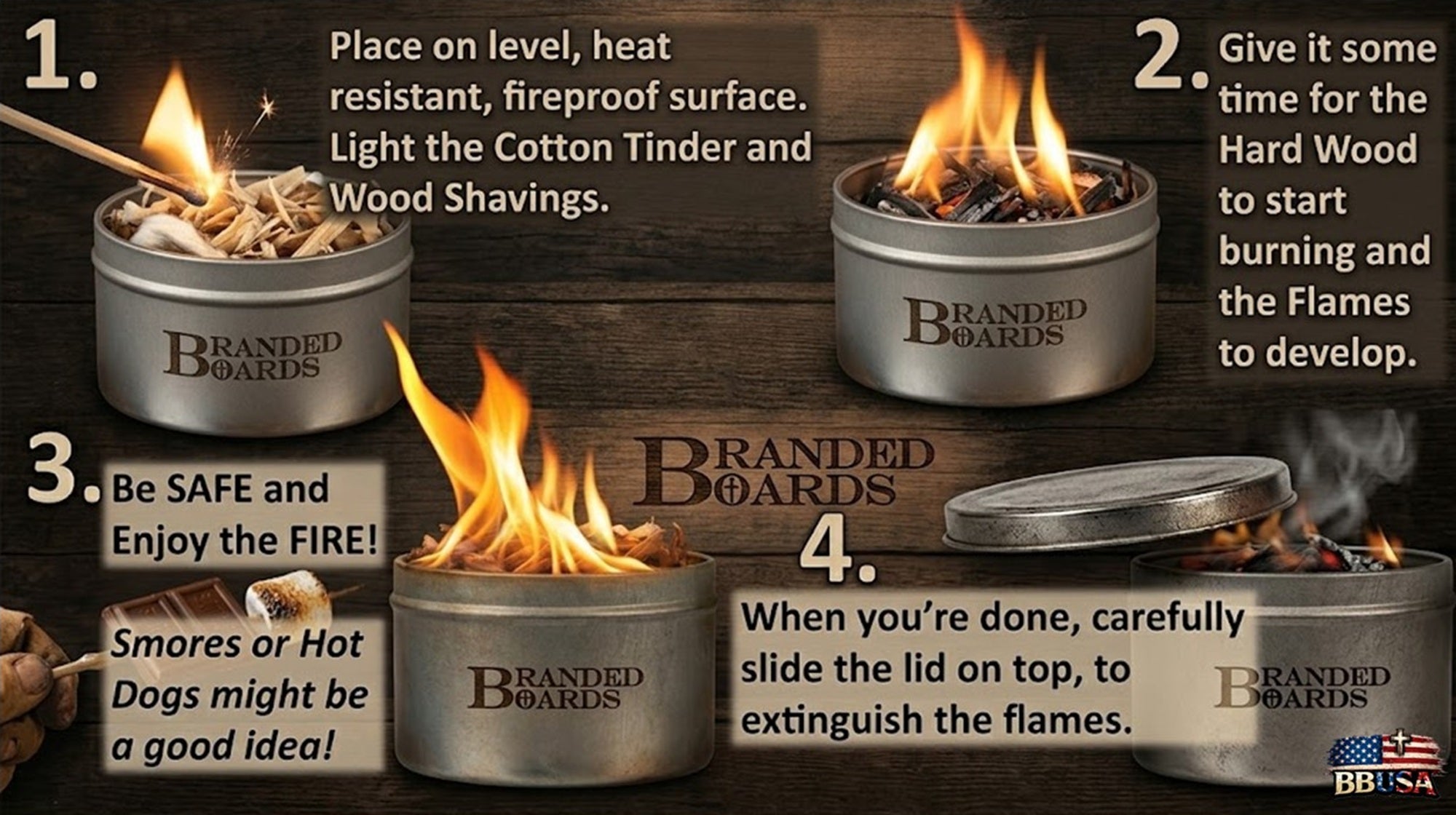 Portable Mini Fire Pit - Large