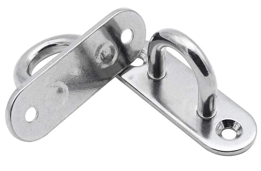 Heavy-Duty M6 Oval Pad Eye Plates | Zinc-Galvanized Steel