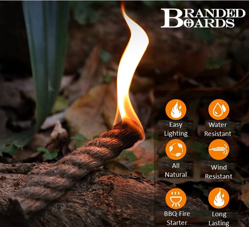 Fire Tinder | Waxed Fat Jumbo Jute Rope