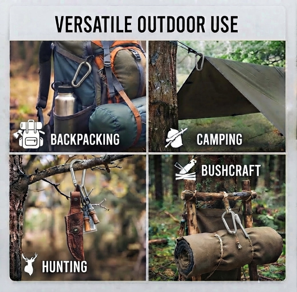 Carabiner Snap Hooks | 304 Stainless Steel Locking