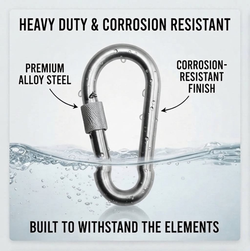 Carabiner Snap Hooks | Steel Zinc Galvanized Locking
